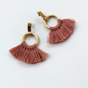 Madewell tassel hoop earrings